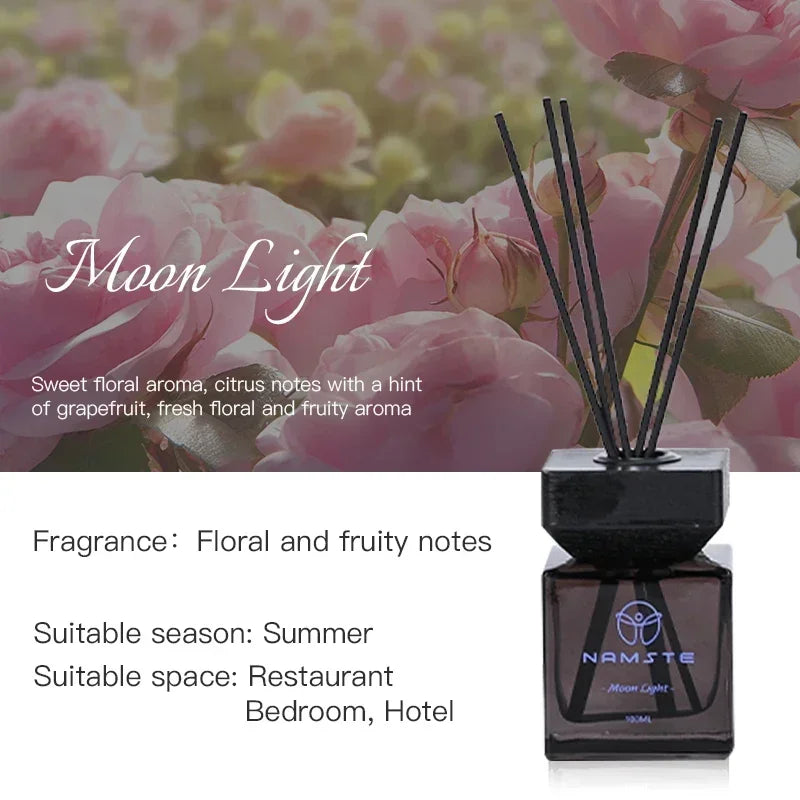 NAMSTE 100ML Fireless Reed Diffuser Oil Fragrance Replacement Stick Aroma Oil Reed Diffuser Set Scent Air Purifier For Home
