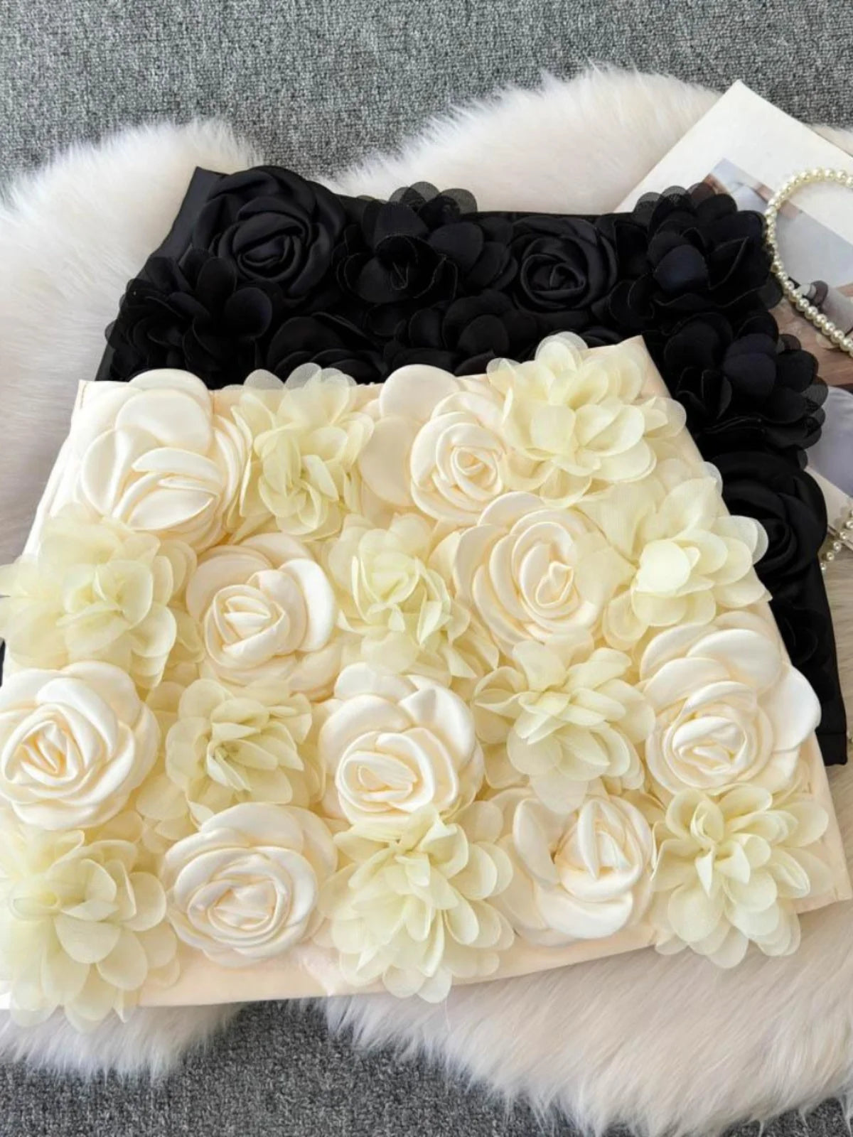 Fall Winter 3D Flower Decoration Slimming Decorative f Skirt Korean Sle High Waist A-Line Skirt for Young Women