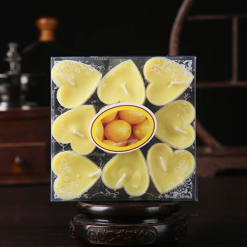 Heart-shaped candle romantic Valentine's Day tea wax proposal pendulum small candle prop art scented candle