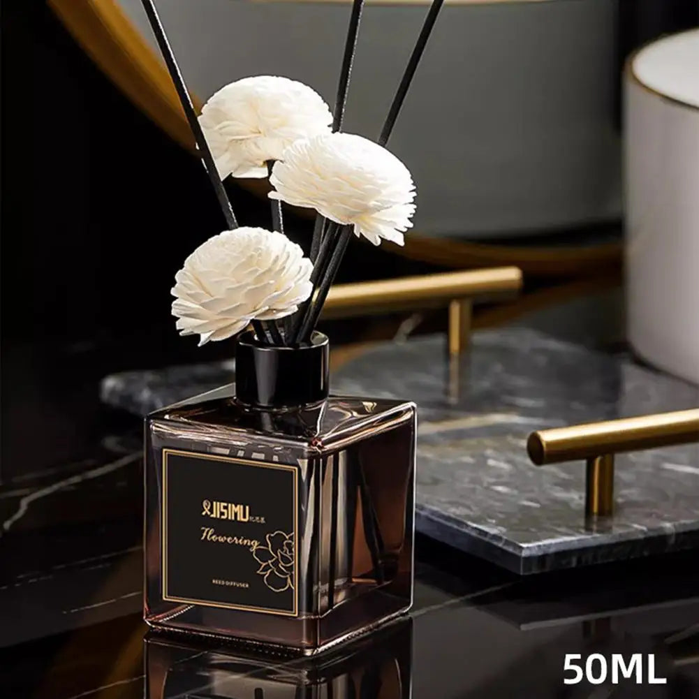 Reed Diffuser Set For Bathroom Air Fresheners,Jasmine Scented Oil Diffuser With Sticks,Aromatherapy Oil Reed Diffuser Home Decor