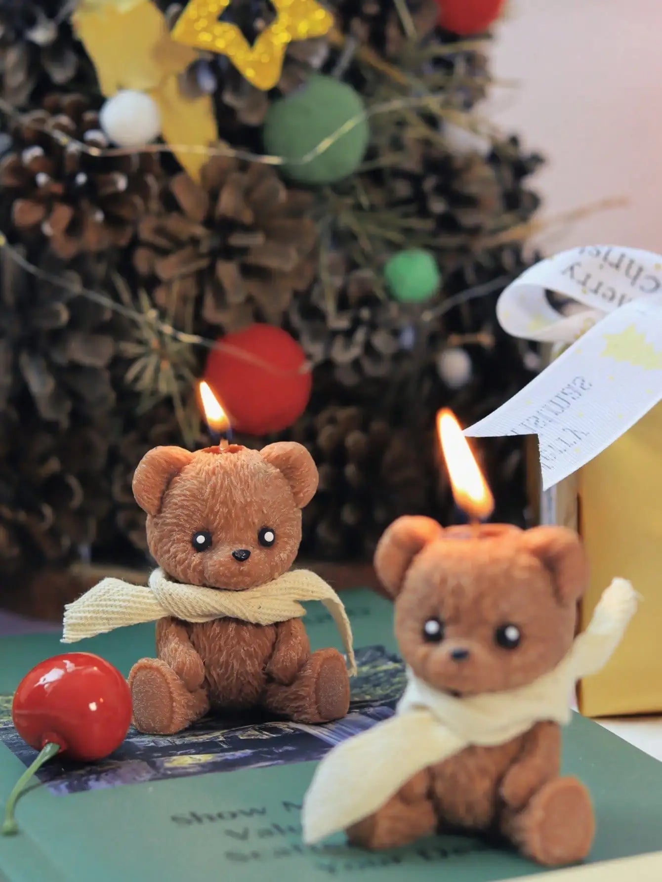 1/2pcs Scented Candle Simulation Teddy Bear Shape Fragrance Cute Souvenir Gift Atmosphere Creative Handmade High-end Bear Candle