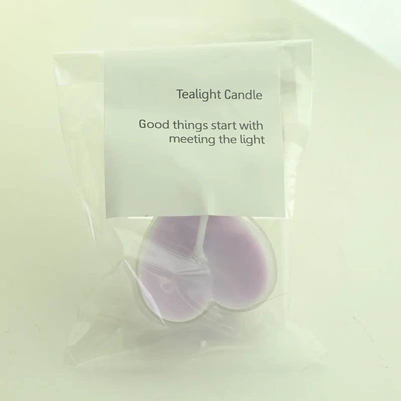 Heart-shaped candle romantic Valentine's Day tea wax proposal pendulum small candle prop art scented candle