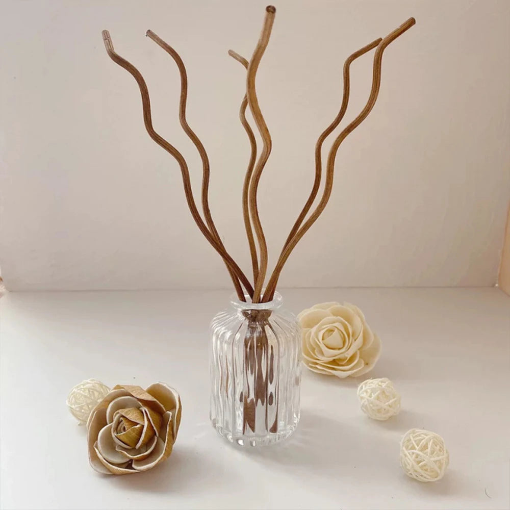 20Pcs Diffuser Stick Rattan Stick Wavy Rattan Reed Fragrance Diffuser Refill Sticks Replacement for Office Home Decor