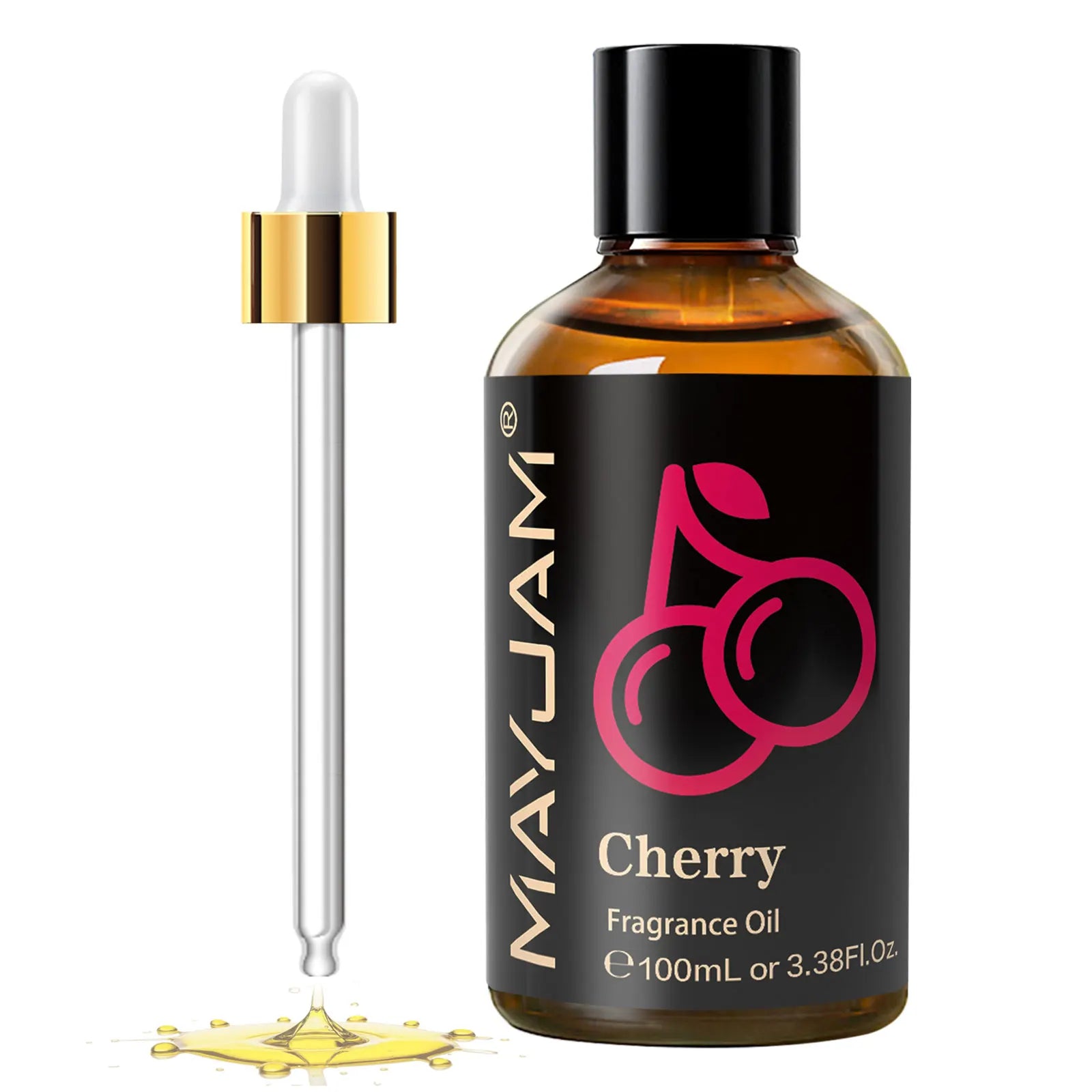 MAYJAM 100ml with Dropper Fruit Essential Oils Strawberry Watermelon Cherry Coconut Mango Fragrance Oil For Humidifier Diffuser