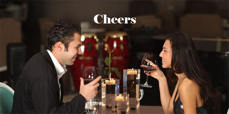 Crystal Glass Creative Romantic Candle Holders Tealight Candlestick Wedding Decorations Home Party Ornaments Desktop Candlestick