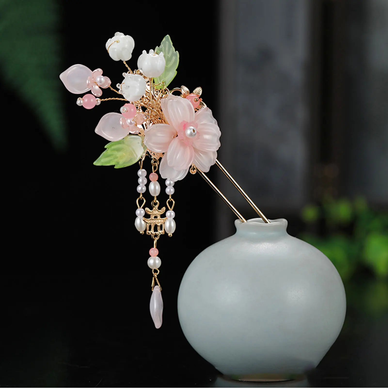 Pearl Rhinestone Flower Hairpins Wedding Hair Accessories Pearl Hairpins Flower Bridal Hair Pins Hair Ornaments Hair Stick