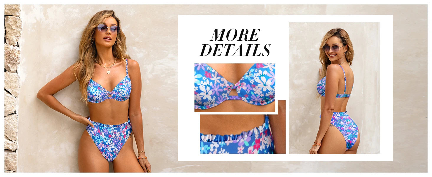 Women's One Piece Swimsuit Deep V Neck Keyhole Cutout O Ring Textured Bathing Suit