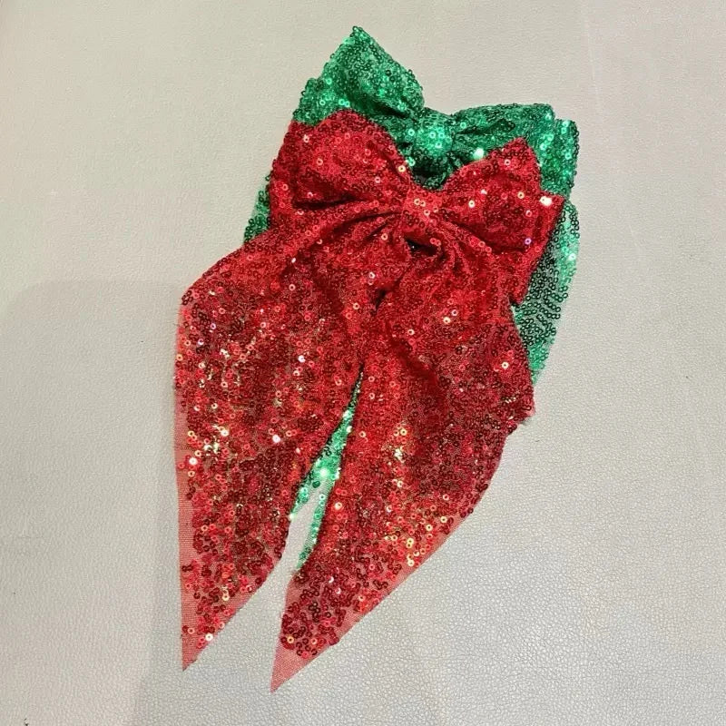 Sequined Double-Layer Mesh Bowknot Hairpin Cute Hair Accessories For Women