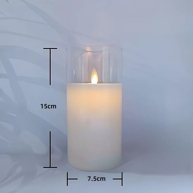 led rocking simulation glass electronic candle light Christmas wedding birthday romantic atmosphere candle decoration