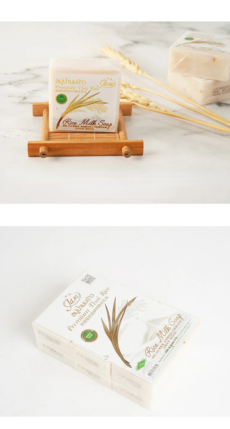 4 Pack JAM Original Rice Milk Soap from Thailand Handmade K-Brother Goat Milk Soap for Dropsshipping
