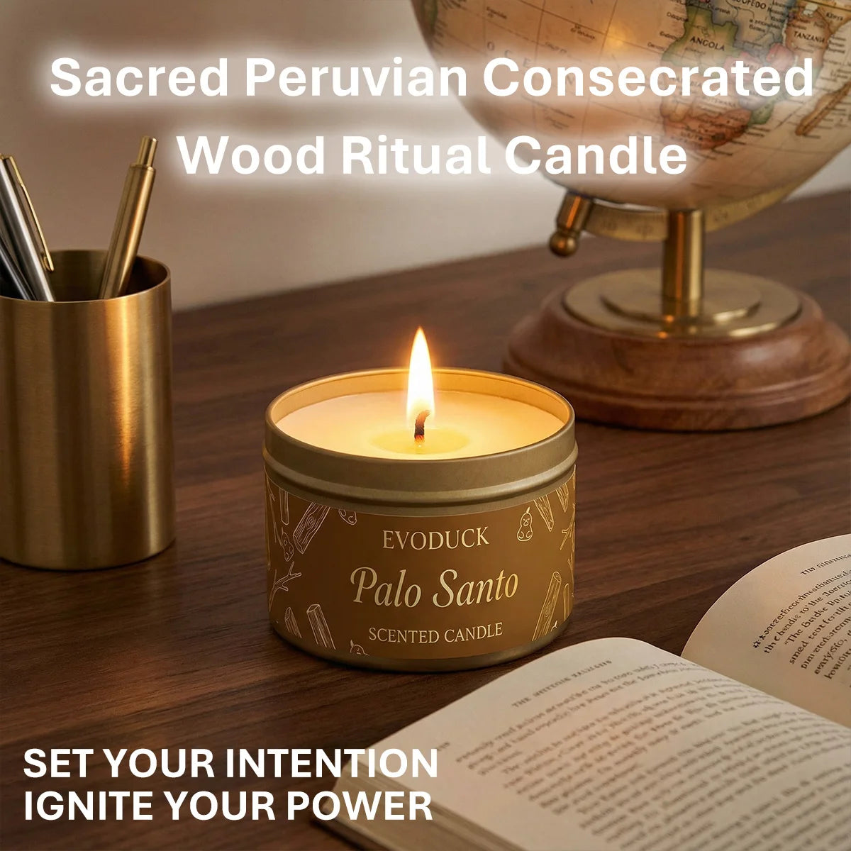 Palo Santo Scented Candles Premium Palo Santo Purify Elevate Energy Cleansing Candle for Meditation Winter Gifts Gift For Woman