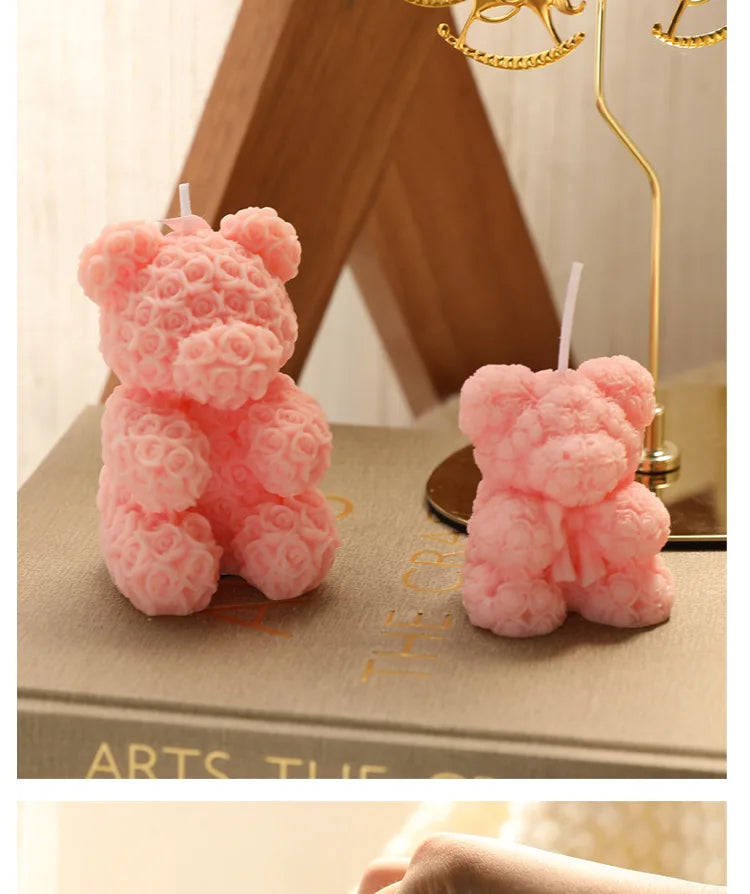 Rose Bear Home Fragrance Premium Atmosphere Birthday Gift Aromatherapy Candles