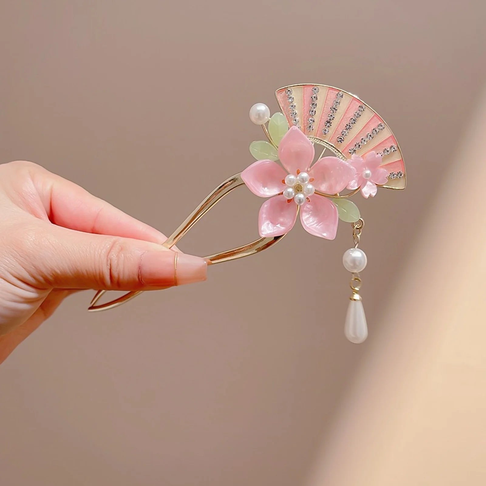 Pearl Rhinestone Flower Hairpins Wedding Hair Accessories Pearl Hairpins Flower Bridal Hair Pins Hair Ornaments Hair Stick