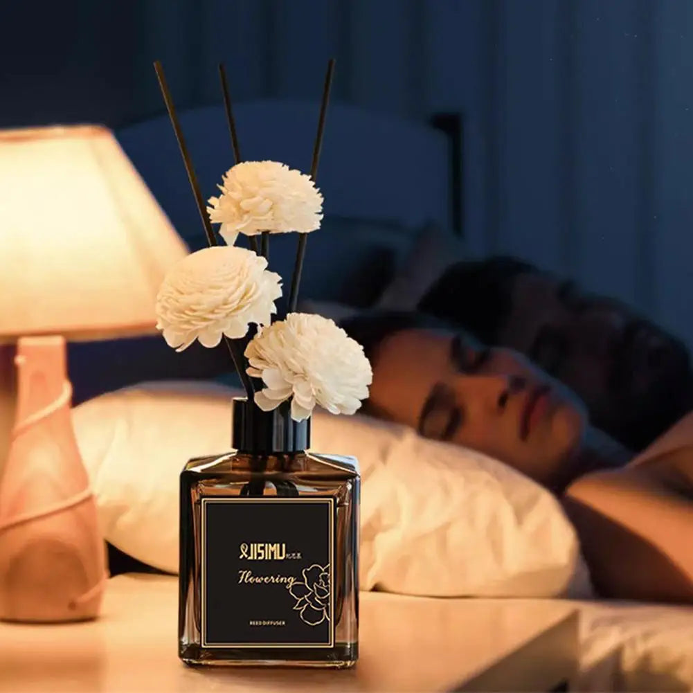 Reed Diffuser Set For Bathroom Air Fresheners,Jasmine Scented Oil Diffuser With Sticks,Aromatherapy Oil Reed Diffuser Home Decor