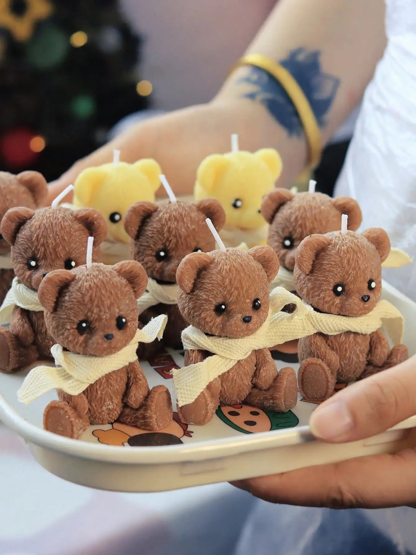 1/2pcs Scented Candle Simulation Teddy Bear Shape Fragrance Cute Souvenir Gift Atmosphere Creative Handmade High-end Bear Candle