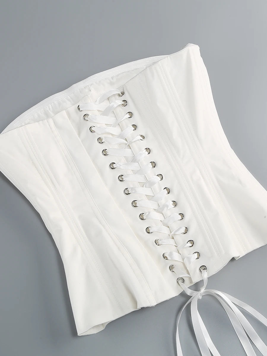 VC Christmas Dress Strapless Red Structured Top With Floral Embellished Mini Skirt Bodycon Celebrity Party Cocktail 2 Pieces Set