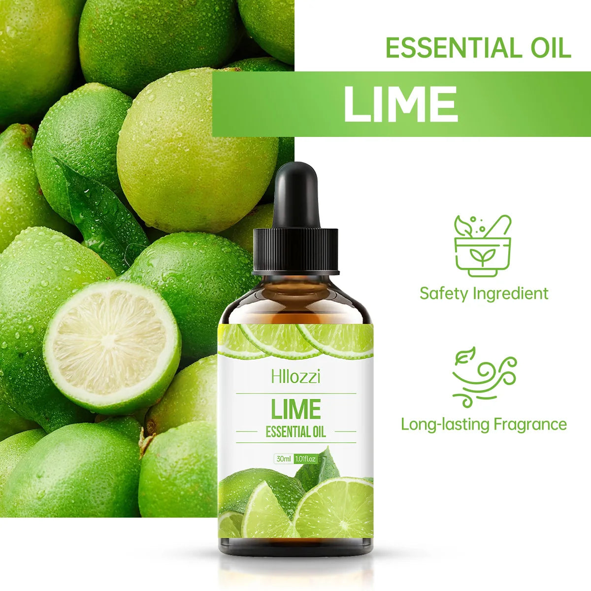 30ml lime essential oil pure plant essential oil multifunctional use aromatherapy diffuser humidifier soap fruit essential oil