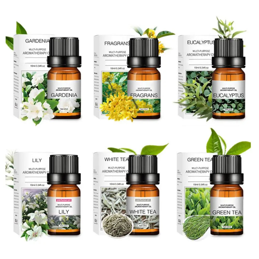 29 Flavors 10ml Essential Oils For Aroma Diffuser AirHumidifier Home Water-soluble Lavender Rose Eucalyptus White Peach Oolong