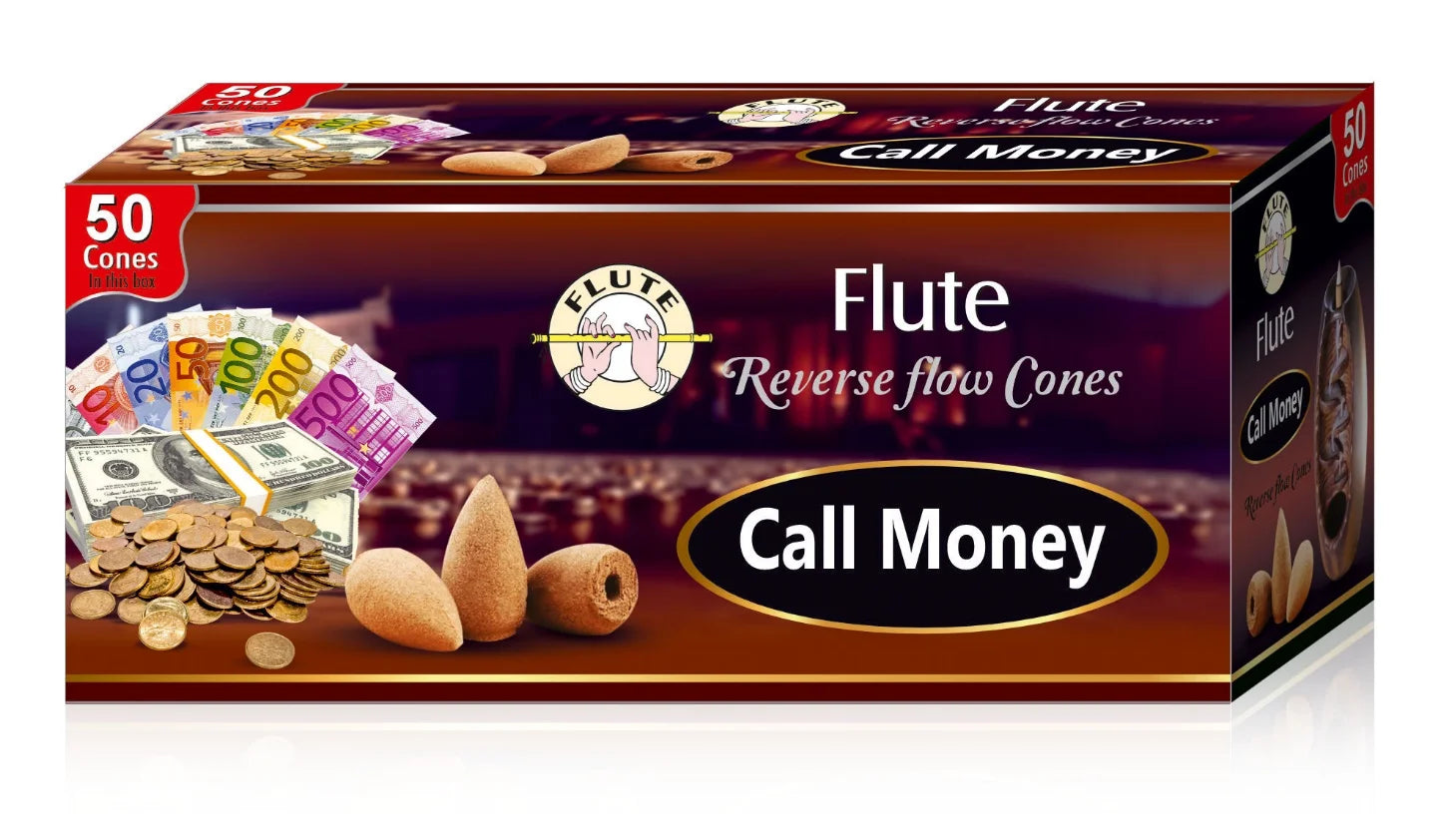 50Pcs/Box Better Quality Natural Perfume Indian Incense Sandalwoo Backflow Incense Cones Long-lasting Smell