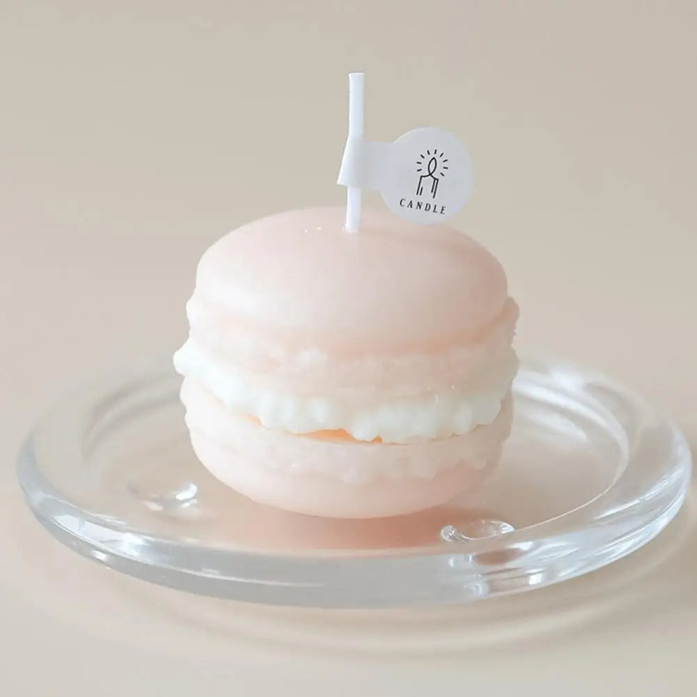 Decorative Scented Candle Nice-looking Bright Color Macaron Shape Aromatherapy Candles Shooting Props