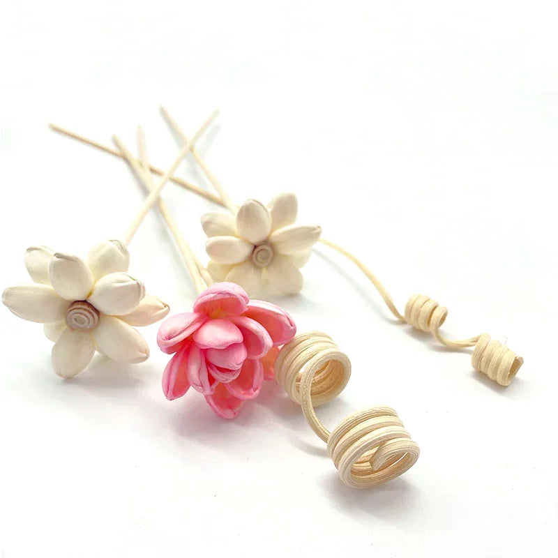 Artificial Hydrangea Flower Rattan Sticks Fireless Fragrances Reed Essential Oil Diffuser Stick DIY Ornaments Home Decor