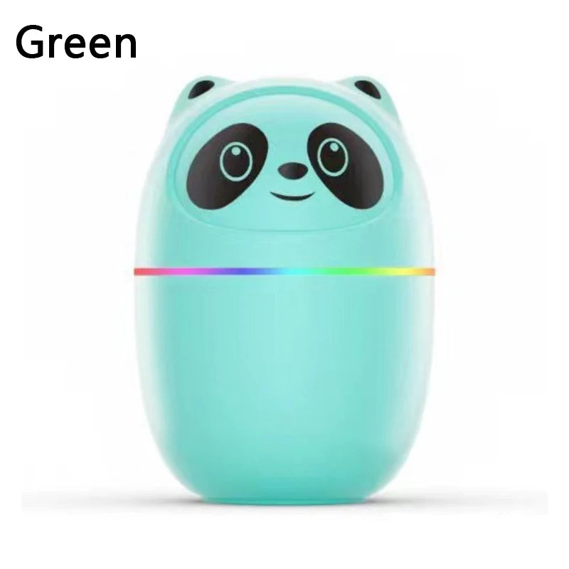 Mini Panda USB Air Humidifier Aroma Oil Diffuser Night Light Cool Mist Sprayer for Household Car Office