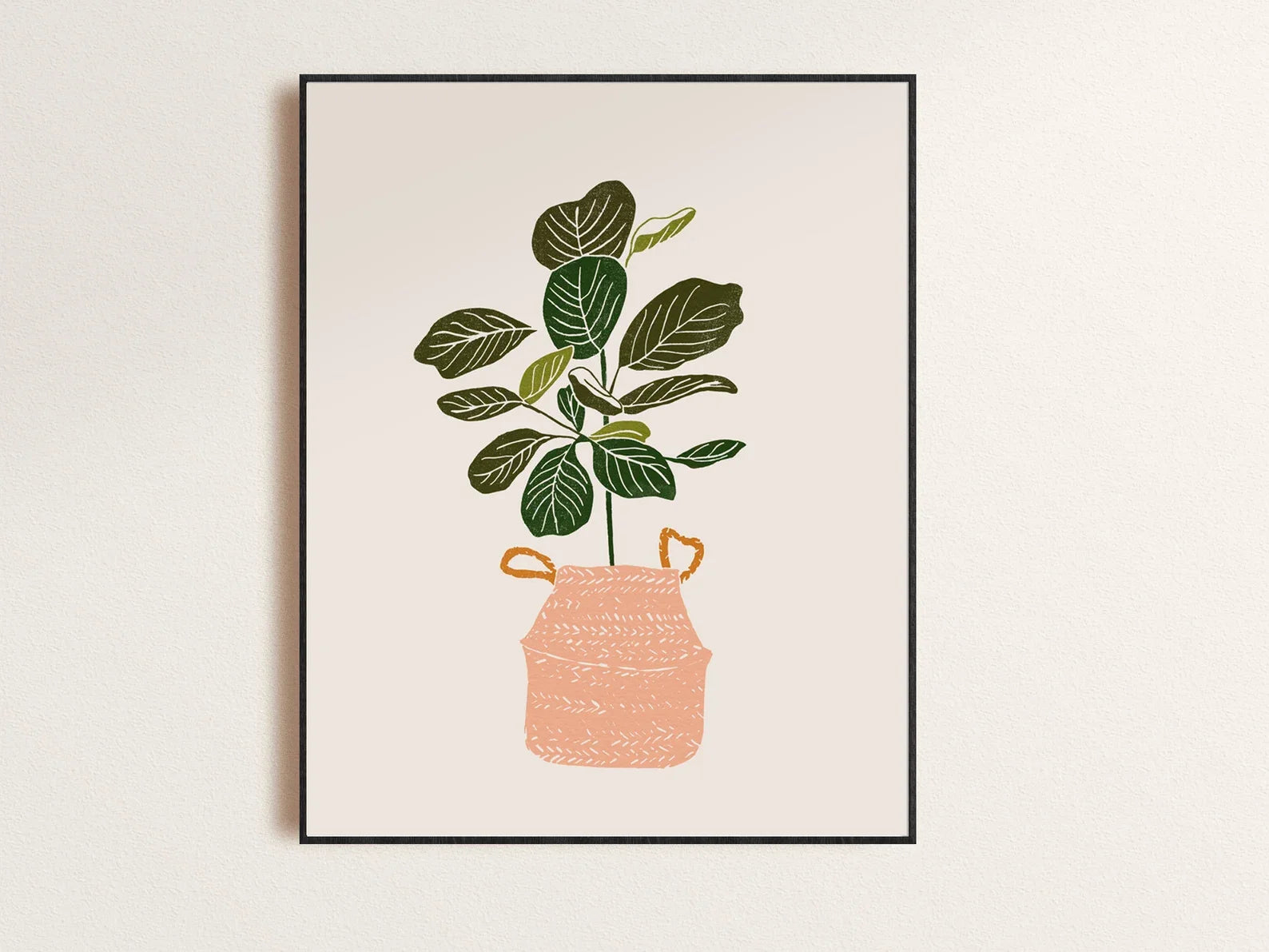 Boho Botanical Print, Fiddle Leaf Fig Printable Wall Art, Boho Prints, Nursery wall decor, House Plant Lover Wall Decor, Digital