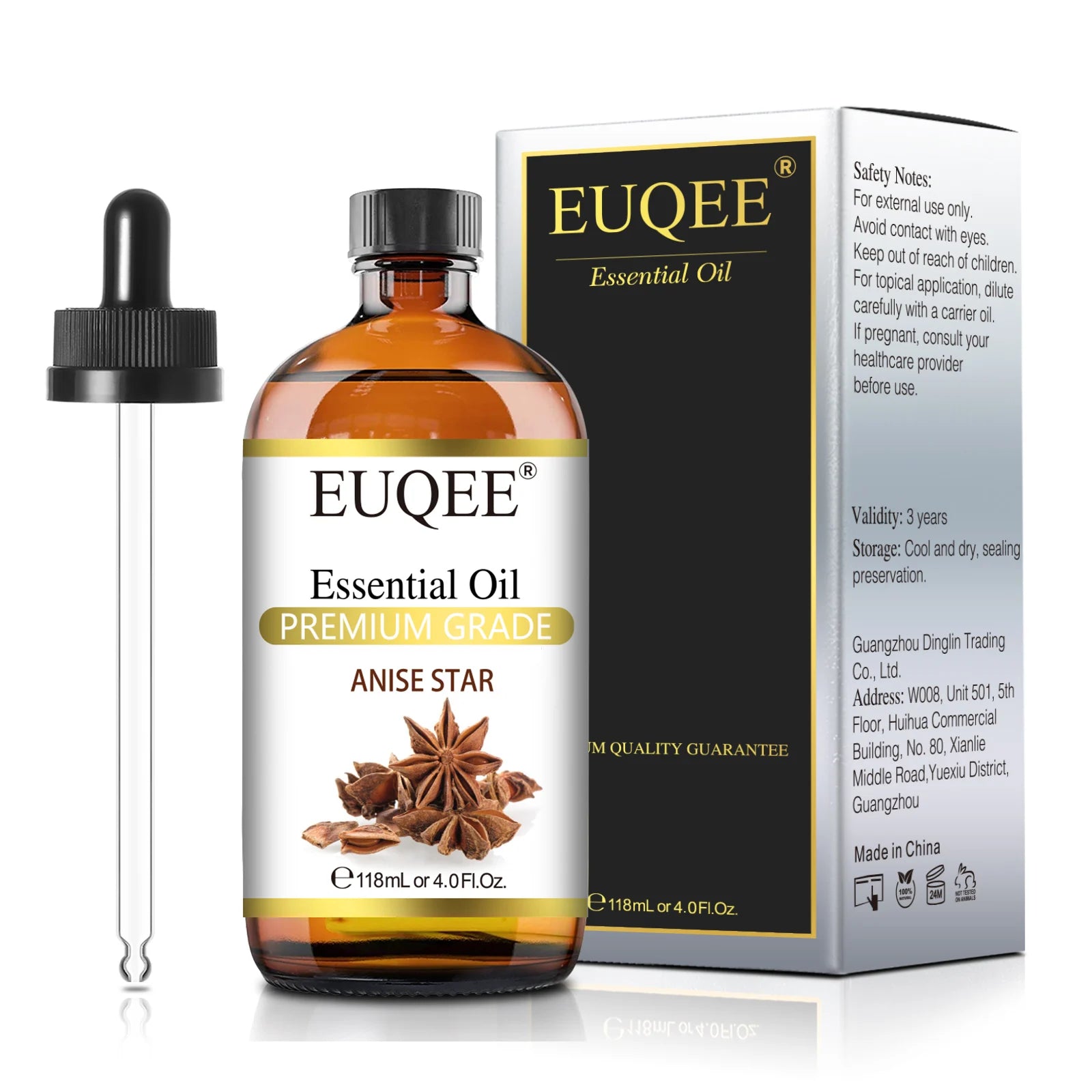 EUQEE 118ml Pure Essential Oil For Skin Peppermint Lavender Eucalyptus Vanilla Bergamot Aromatherapy Essential Oils For Diffuser