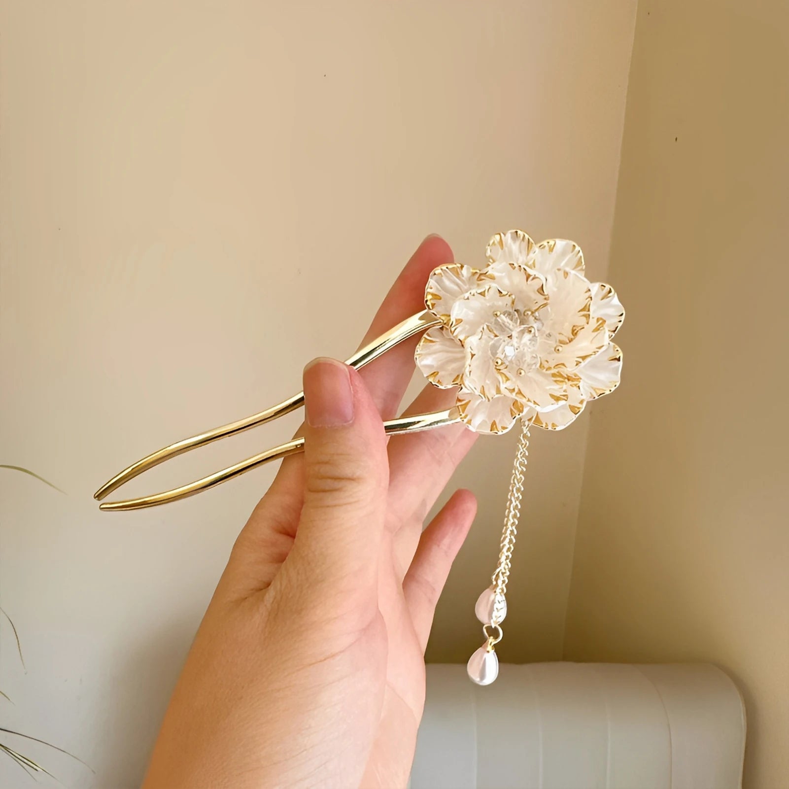 Pearl Rhinestone Flower Hairpins Wedding Hair Accessories Pearl Hairpins Flower Bridal Hair Pins Hair Ornaments Hair Stick