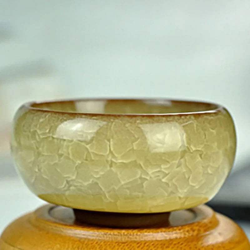 Handmade Ice Crack Ceramic Candlestick DIY Decorative Candle Holders for Home Party Wedding