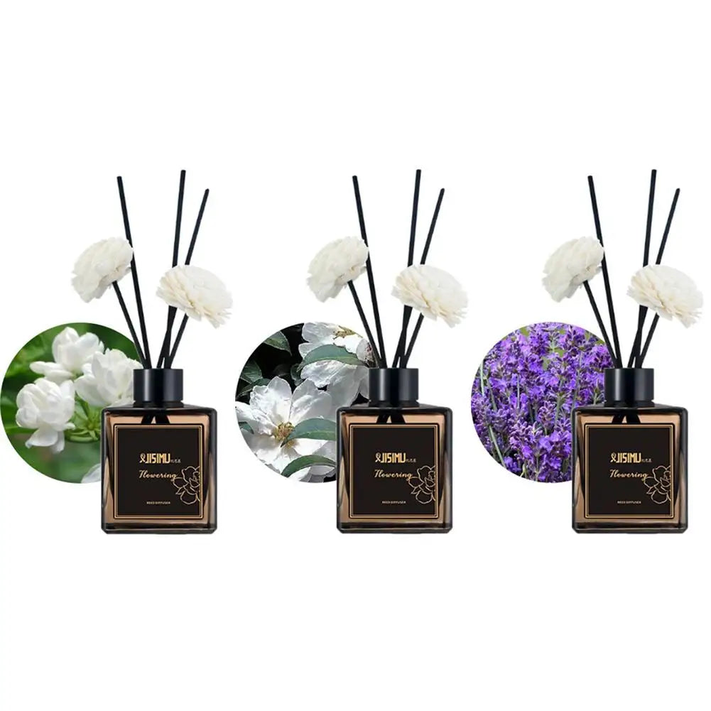 Reed Diffuser Set For Bathroom Air Fresheners,Jasmine Scented Oil Diffuser With Sticks,Aromatherapy Oil Reed Diffuser Home Decor
