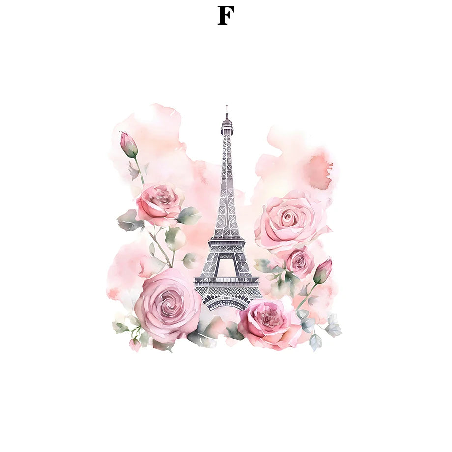 Paris Fashion Art Poster Pink Eiffel Tower Perfume Bottle Wall Art Canvas Painting Nordic Poster Home Living Room Decor