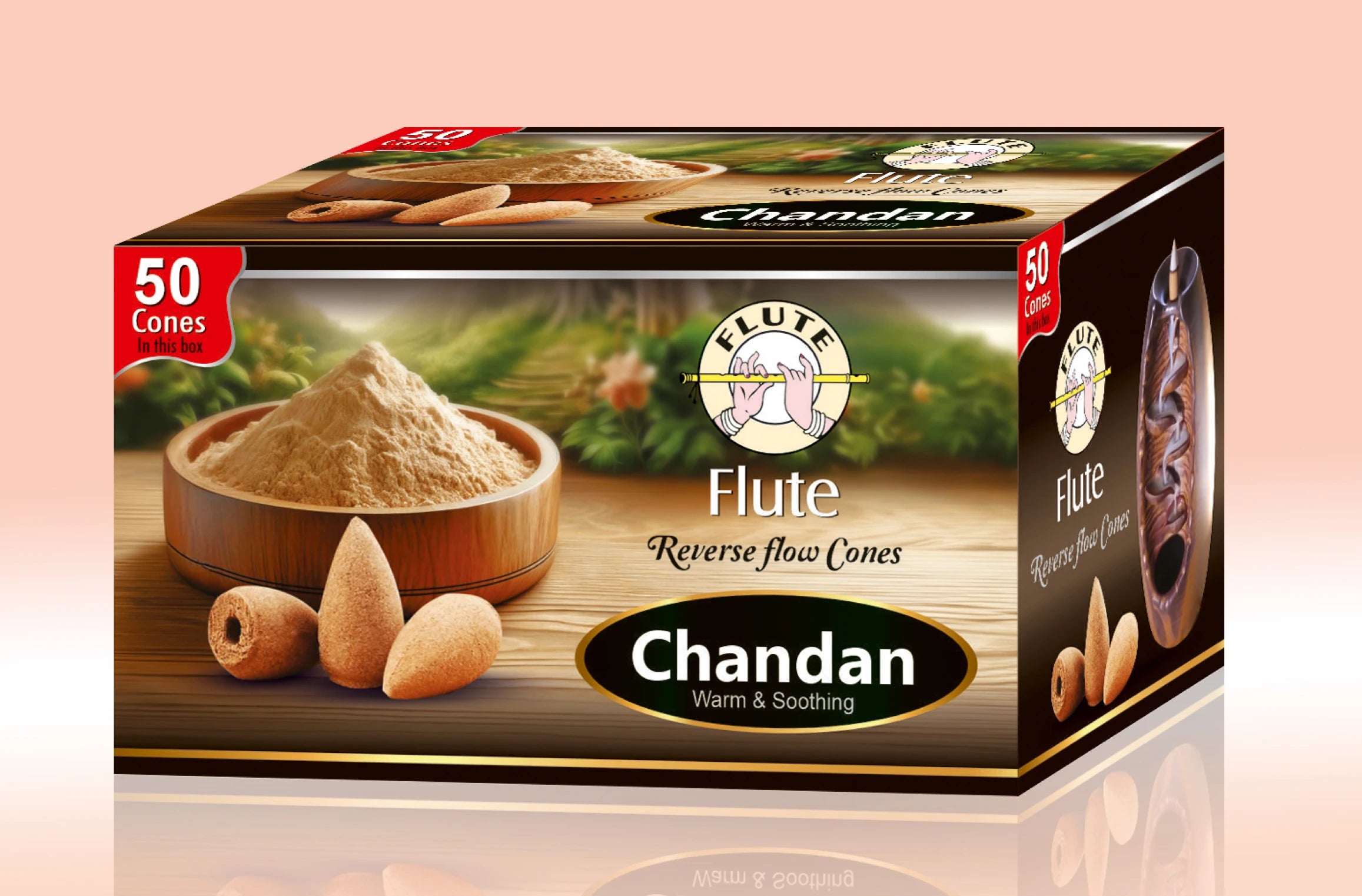 50Pcs/Box Better Quality Natural Perfume Indian Incense Sandalwoo Backflow Incense Cones Long-lasting Smell