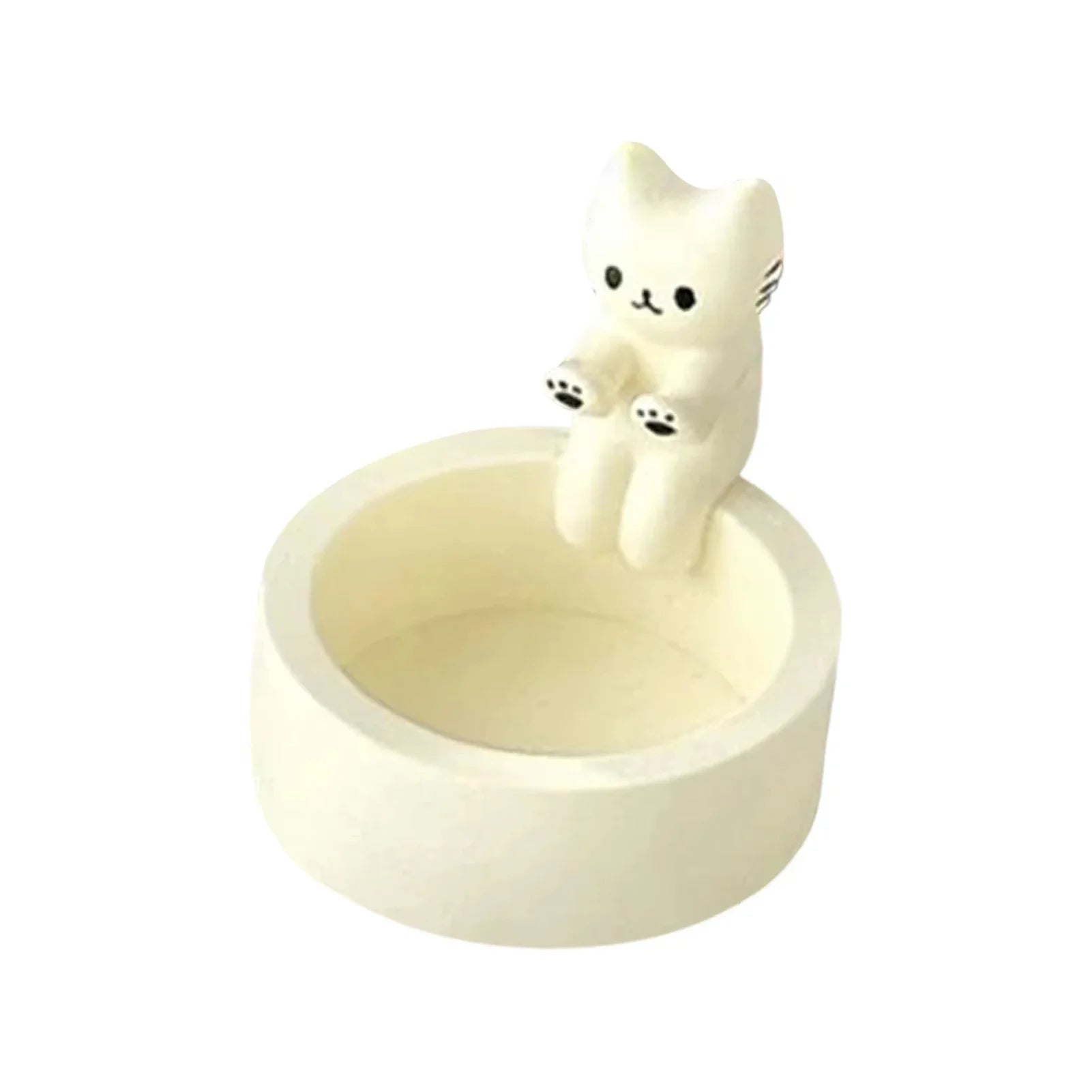 Cute Kitten Candle Holder Cat Candlestick Creative Aromatherapy Candle Holder Durable High Tempe Cartoon Candlestick Decoration