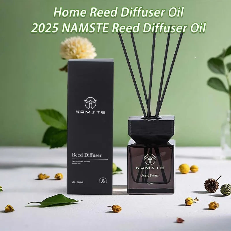 NAMSTE 100ML Fireless Reed Diffuser Oil Fragrance Replacement Stick Aroma Oil Reed Diffuser Set Scent Air Purifier For Home