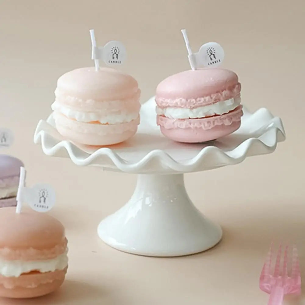 Decorative Scented Candle Nice-looking Bright Color Macaron Shape Aromatherapy Candles Shooting Props