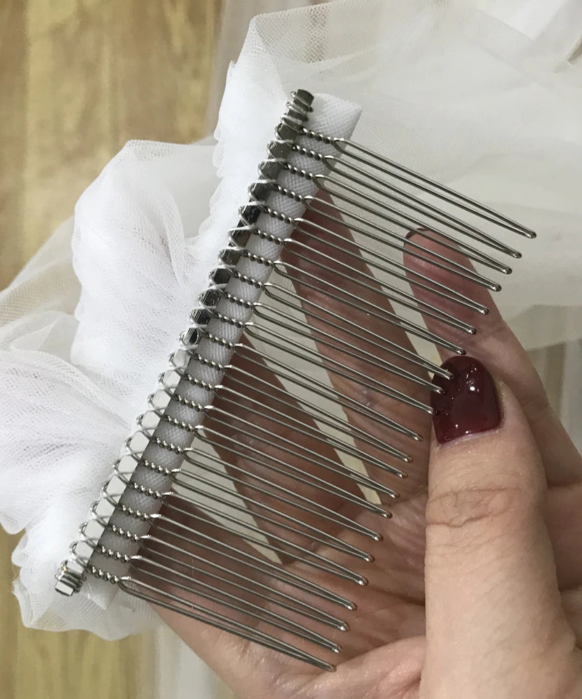 1 Layer elegant short White Ivory Lace veil for wedding bridal and Party ladies' headwear and dress up Wedding Accessories