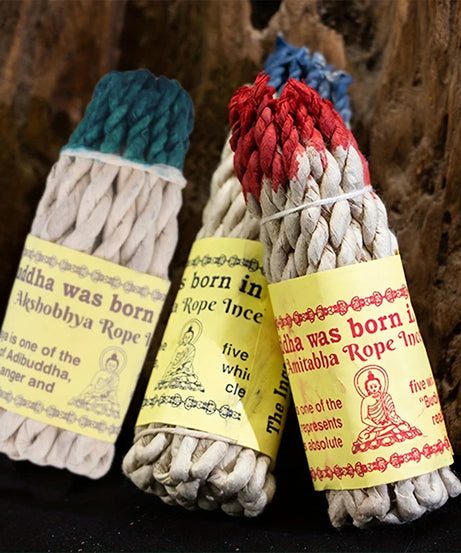 1 Bundle Handmade Traditional Nepal Rope Incense White Sage Cedar Aromatherapy Burning Rope Fragrance Yoga Meditation Sandalwood