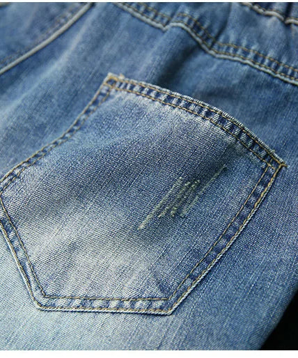 AmaxluluE Summer Fashion Ladies Elastic Elegant Jeans Womens Casual Floral Embroidery Denim Trousers Females Loose Harem Pants