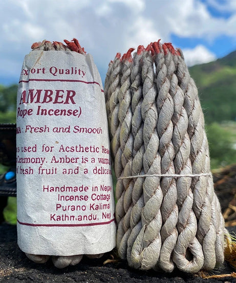 1 Bundle Handmade Traditional Nepal Rope Incense White Sage Cedar Aromatherapy Burning Rope Fragrance Yoga Meditation Sandalwood