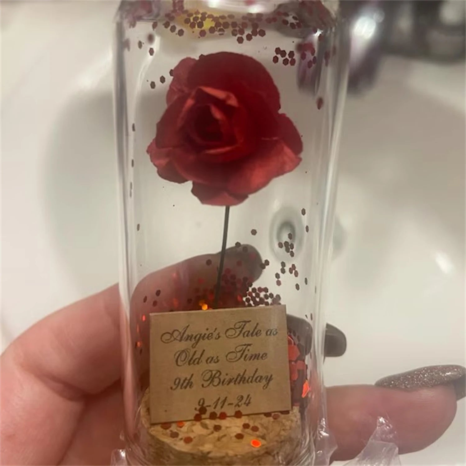 Bulk Rose Dome Favors for Guests, Wedding Favors Gift , Personalized Party Gifts, Beauty and the Beast Custom Favors, Bacheloret