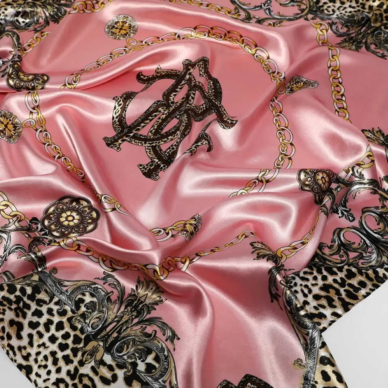 90*90cm Square Shawls and Wraps Floral Print Neck Scarf For Women Silk Satin Neck Scarfs For Ladies Bandana Head Scarves Female