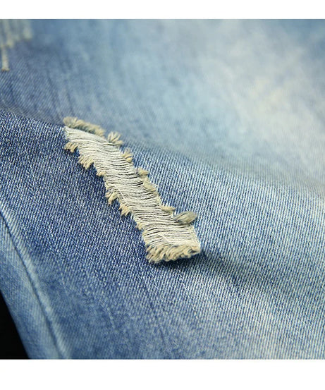 AmaxluluE Summer Fashion Ladies Elastic Elegant Jeans Womens Casual Floral Embroidery Denim Trousers Females Loose Harem Pants