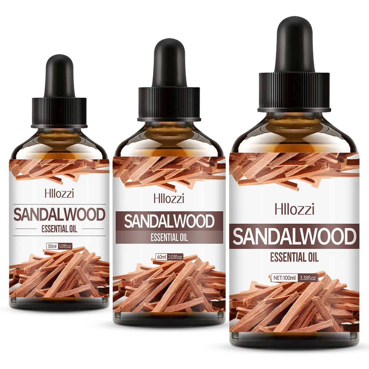 100ml/60ml/30ml Sandalwood Essential Oil for Candle Making Soap Making Diffusers Aromatherapy Fragrance Oil