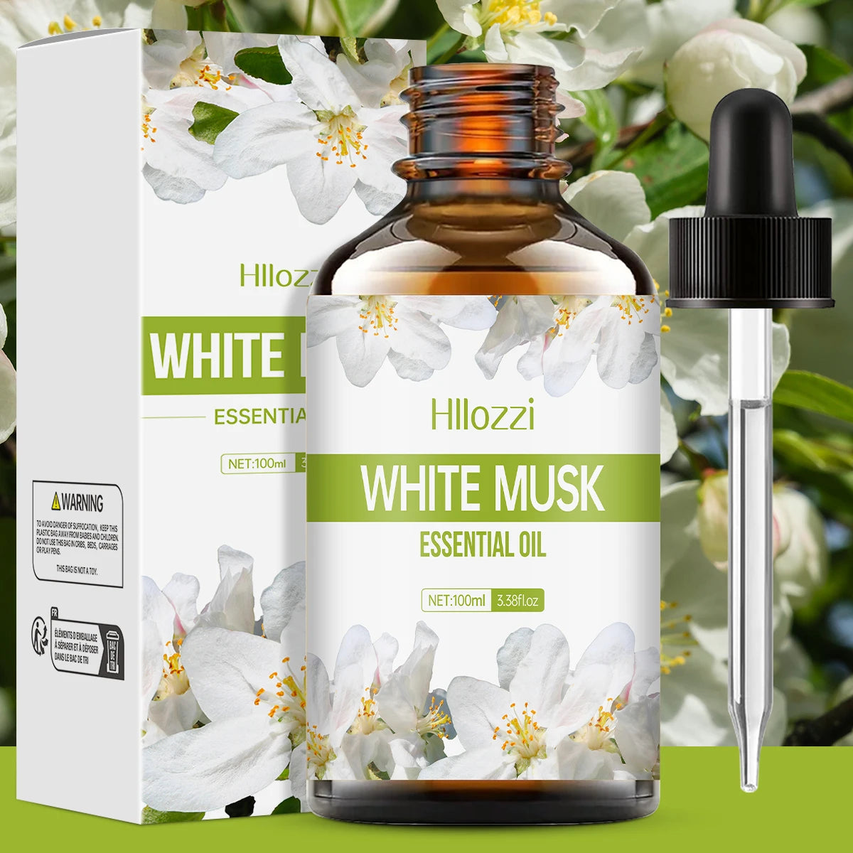 White Musk essential oil is suitable for skincare, bath and shower use, and as a diffuser for all skin types.
