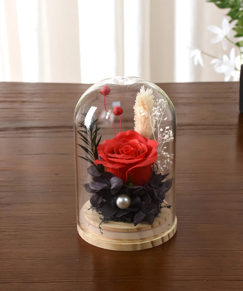 Eternal Rose Gifts for Women Preserved Forever Flowers Rose in Glass Dome Anniversary Valentine's Day Birthday Mother's Day Gift