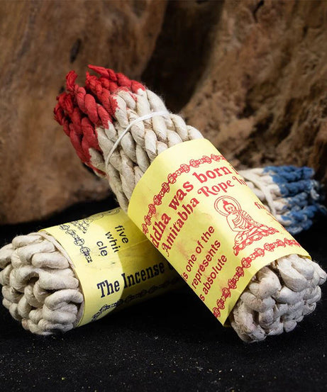 1 Bundle Handmade Traditional Nepal Rope Incense White Sage Cedar Aromatherapy Burning Rope Fragrance Yoga Meditation Sandalwood