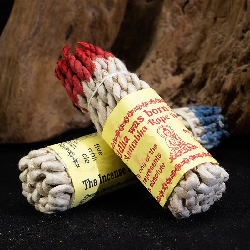 1 Bundle Handmade Traditional Nepal Rope Incense White Sage Cedar Aromatherapy Burning Rope Fragrance Yoga Meditation Sandalwood