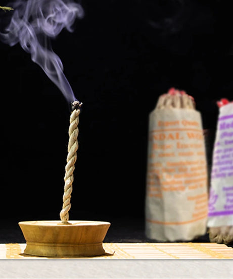 1 Bundle Handmade Traditional Nepal Rope Incense White Sage Cedar Aromatherapy Burning Rope Fragrance Yoga Meditation Sandalwood