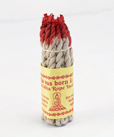 1 Bundle Handmade Traditional Nepal Rope Incense White Sage Cedar Aromatherapy Burning Rope Fragrance Yoga Meditation Sandalwood